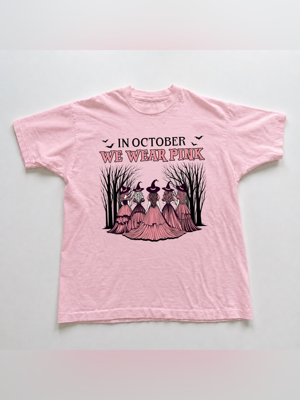 Light Pink "In October We Wear Pink" Short Sleeve Tee